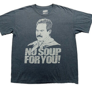 Seinfeld No Soup For You T-Shirt Men's XL Blue Ripple Junction Polyester Blend
